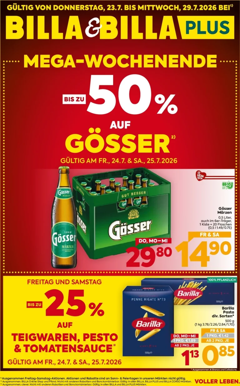 Billa Flugblatt ab 23.07.2026