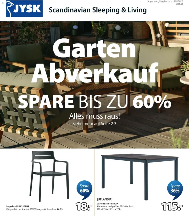 JYSK Flugblatt ab 03.08.2026