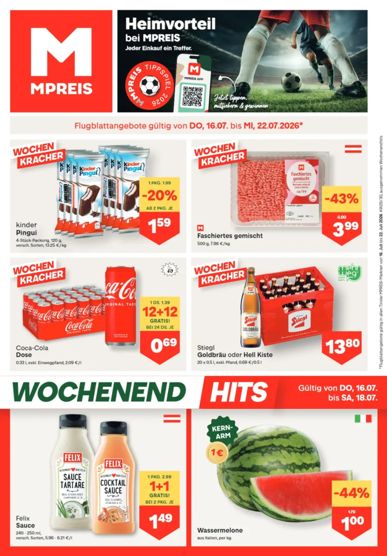 MPREIS Flugblatt ab 16.07.2026