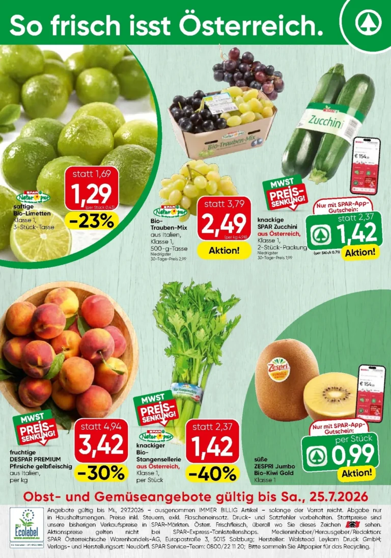 Spar Flugblatt ab 20.07.2026