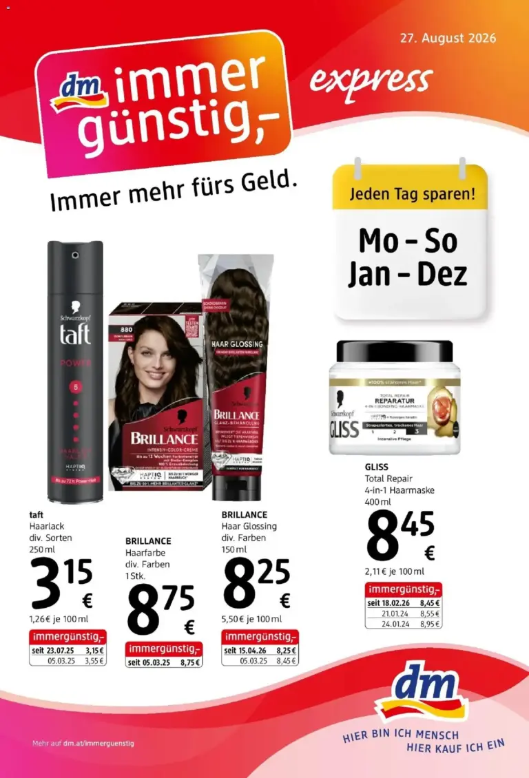 dm drogerie markt Flugblatt ab 27.08.2026