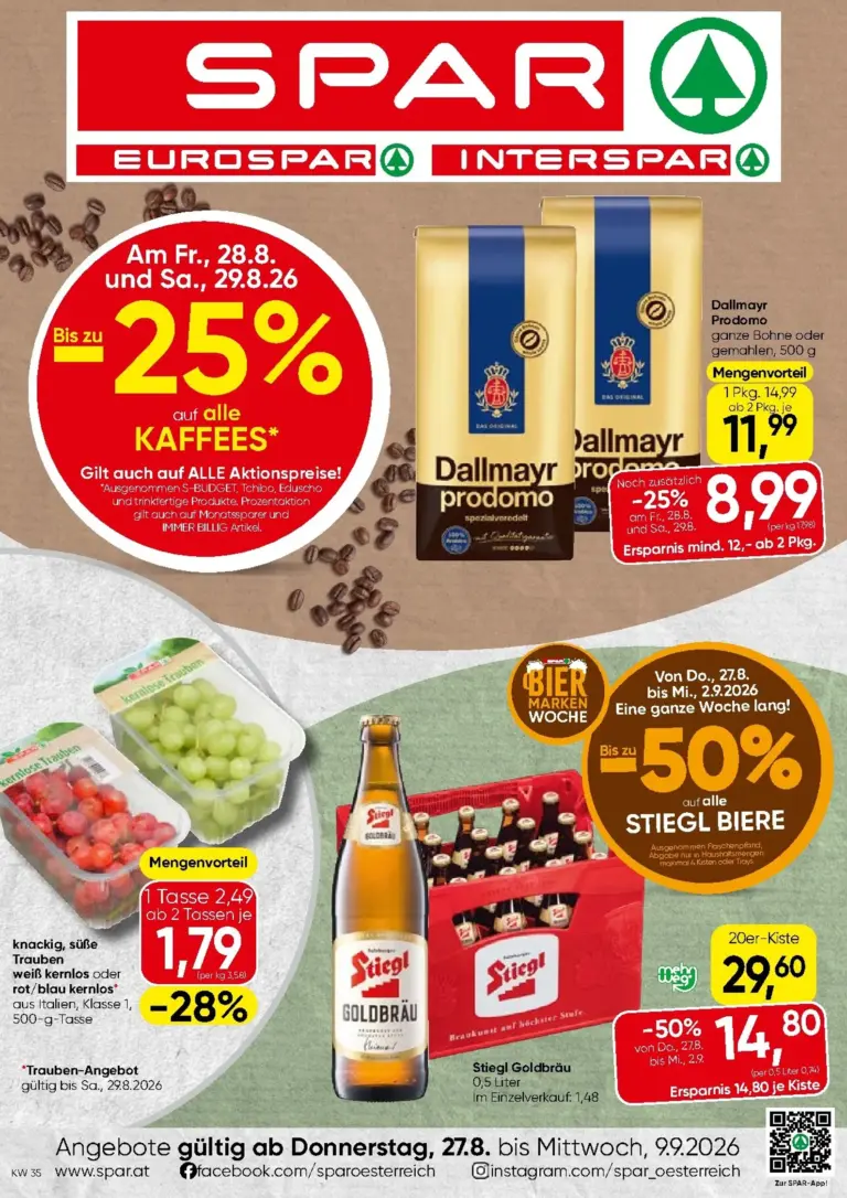 Spar Flugblatt ab 27.08.2026
