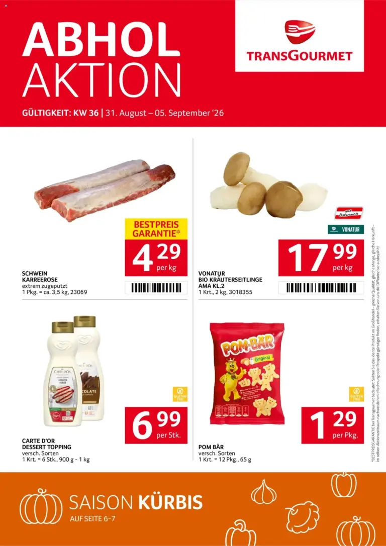 Transgourmet Flugblatt ab 31.08.2026