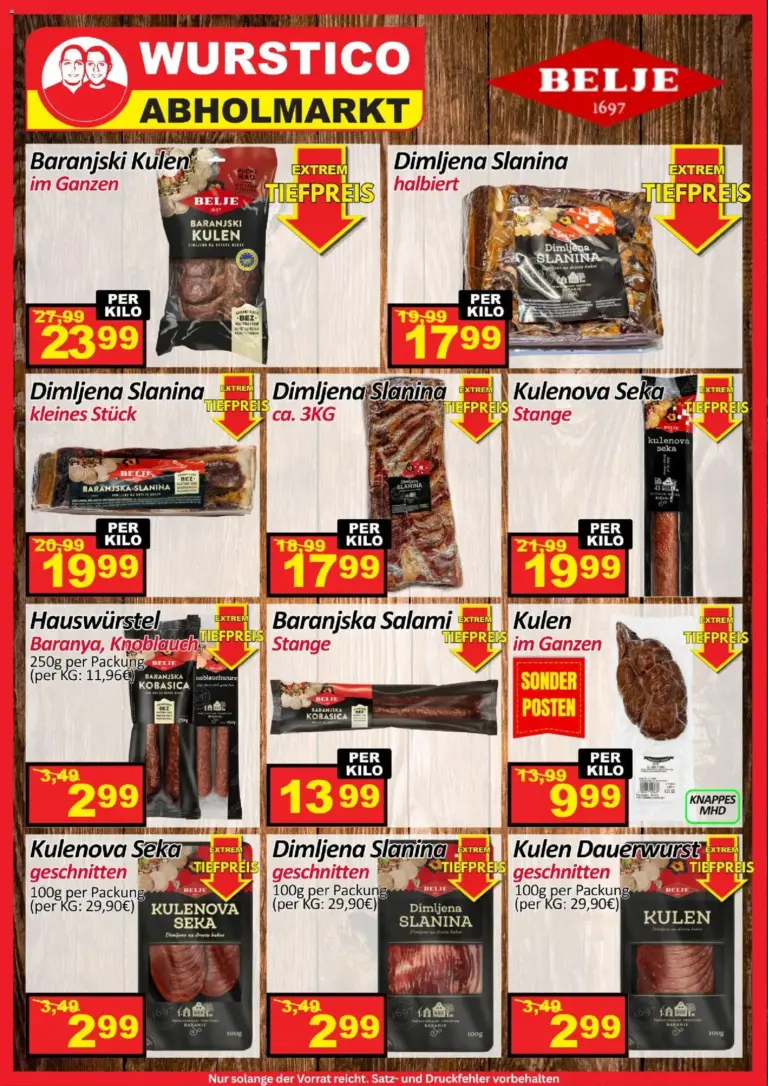 Wurstico Abholmarkt Flugblatt ab 27.08.2026