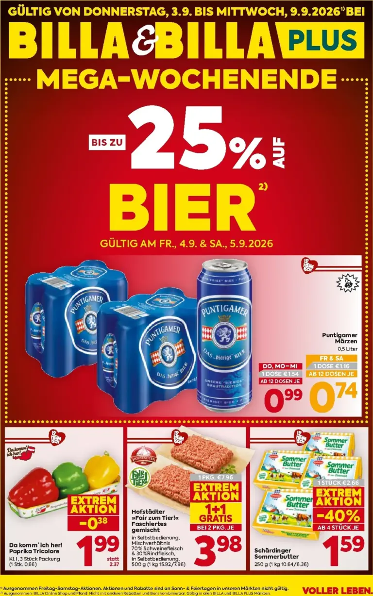 Billa Flugblatt ab 03.09.2026