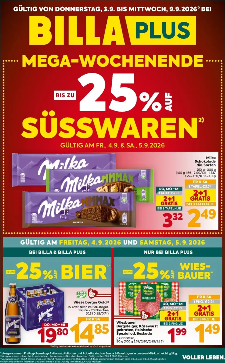 Billa Flugblatt ab 04.09.2026