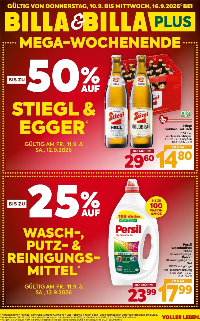 Billa Flugblatt ab 10.09.2026