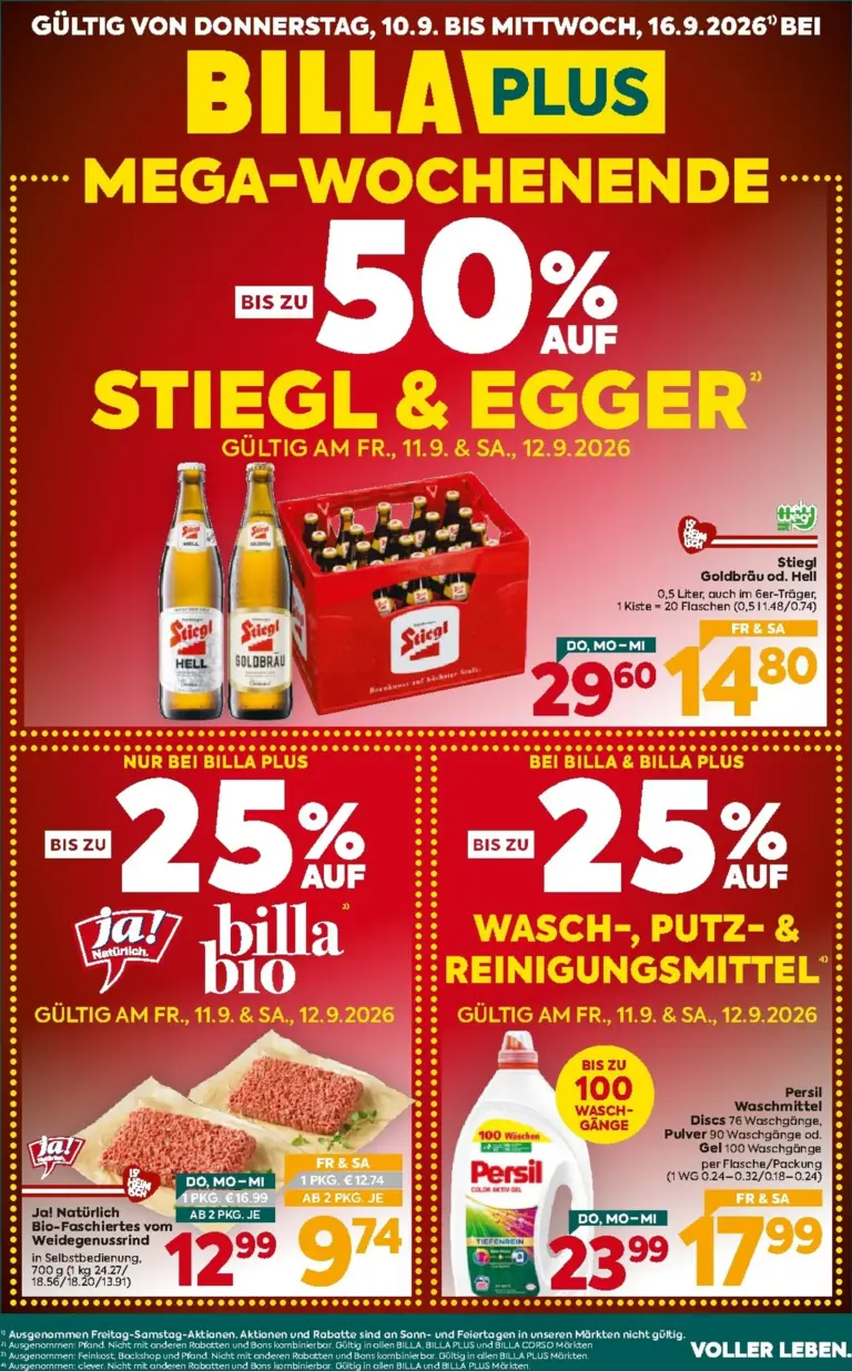 Billa Flugblatt ab 10.09.2026