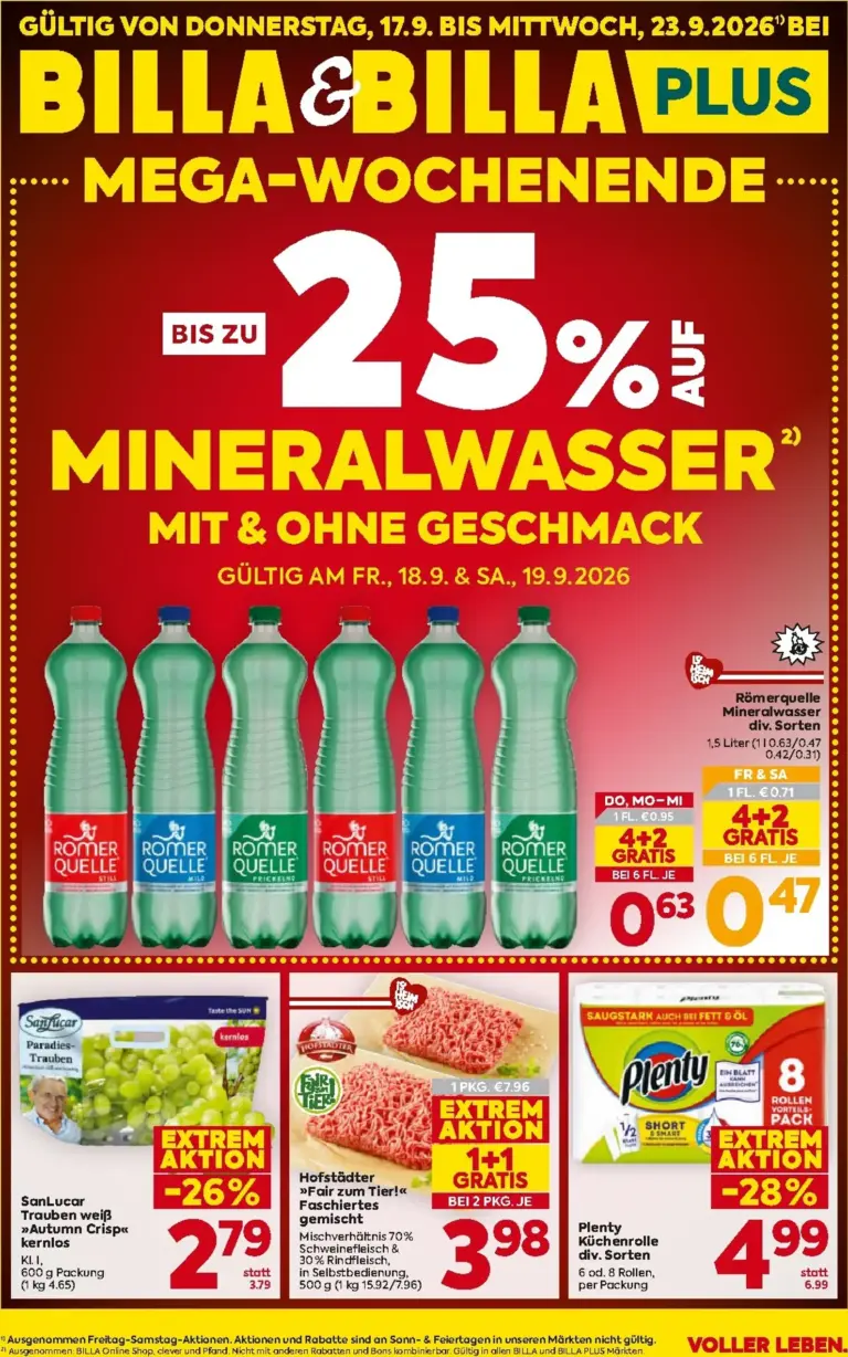 Billa Flugblatt ab 17.09.2026