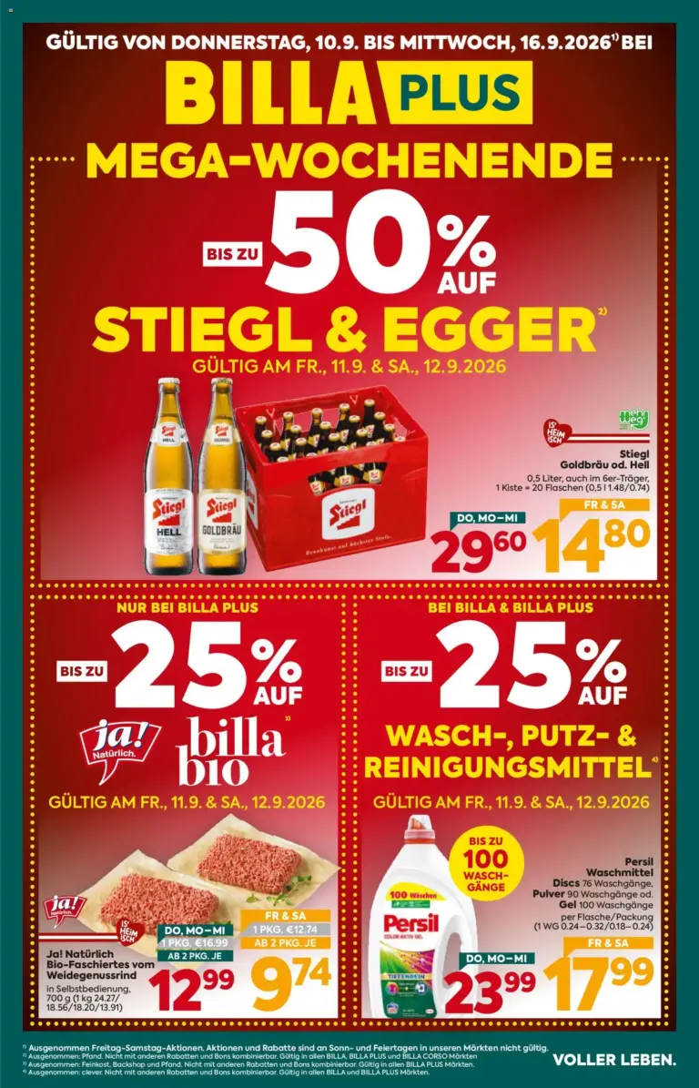 Billa Plus Flugblatt ab 10.09.2026