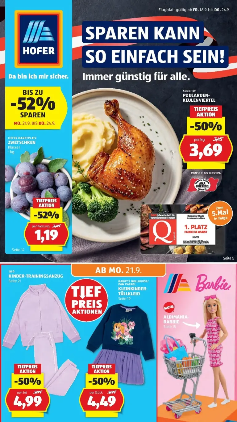 Hofer Flugblatt ab 18.09.2026