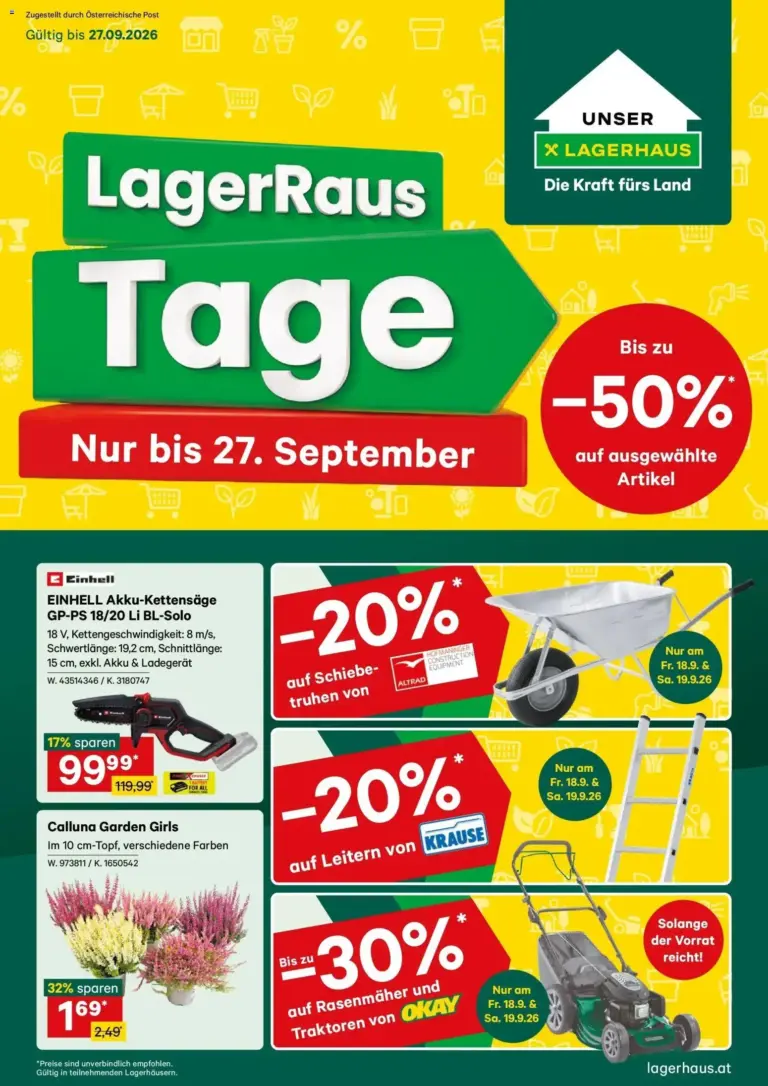 Lagerhaus Flugblatt ab 14.09.2026