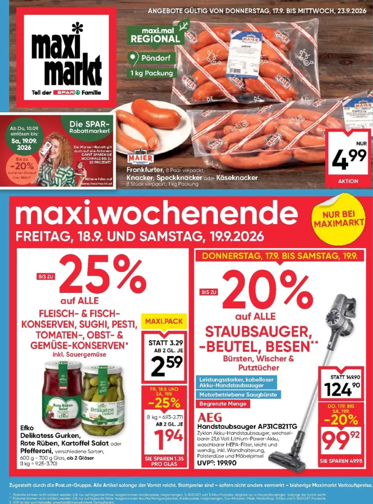 Maximarkt Flugblatt ab 17.09.2026