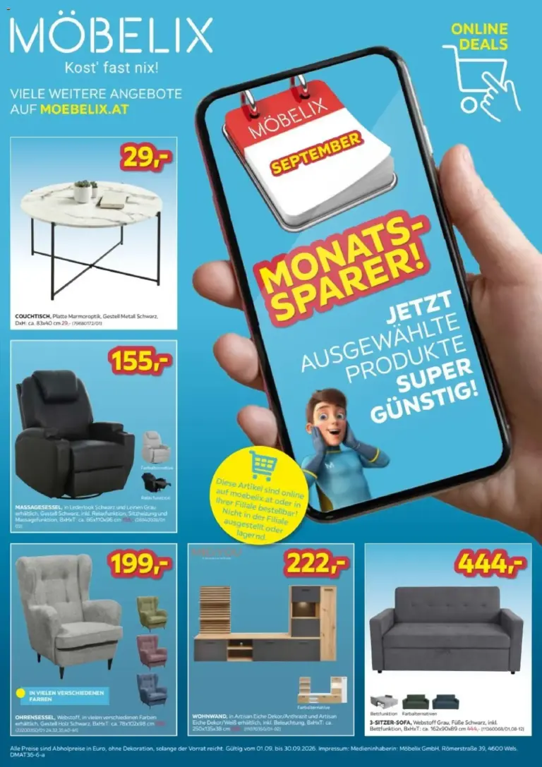 Möbelix Flugblatt ab 01.09.2026