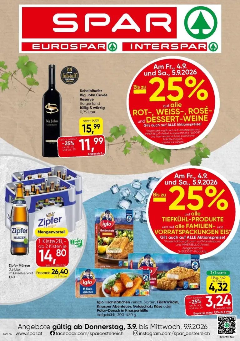 Spar Flugblatt ab 03.09.2026
