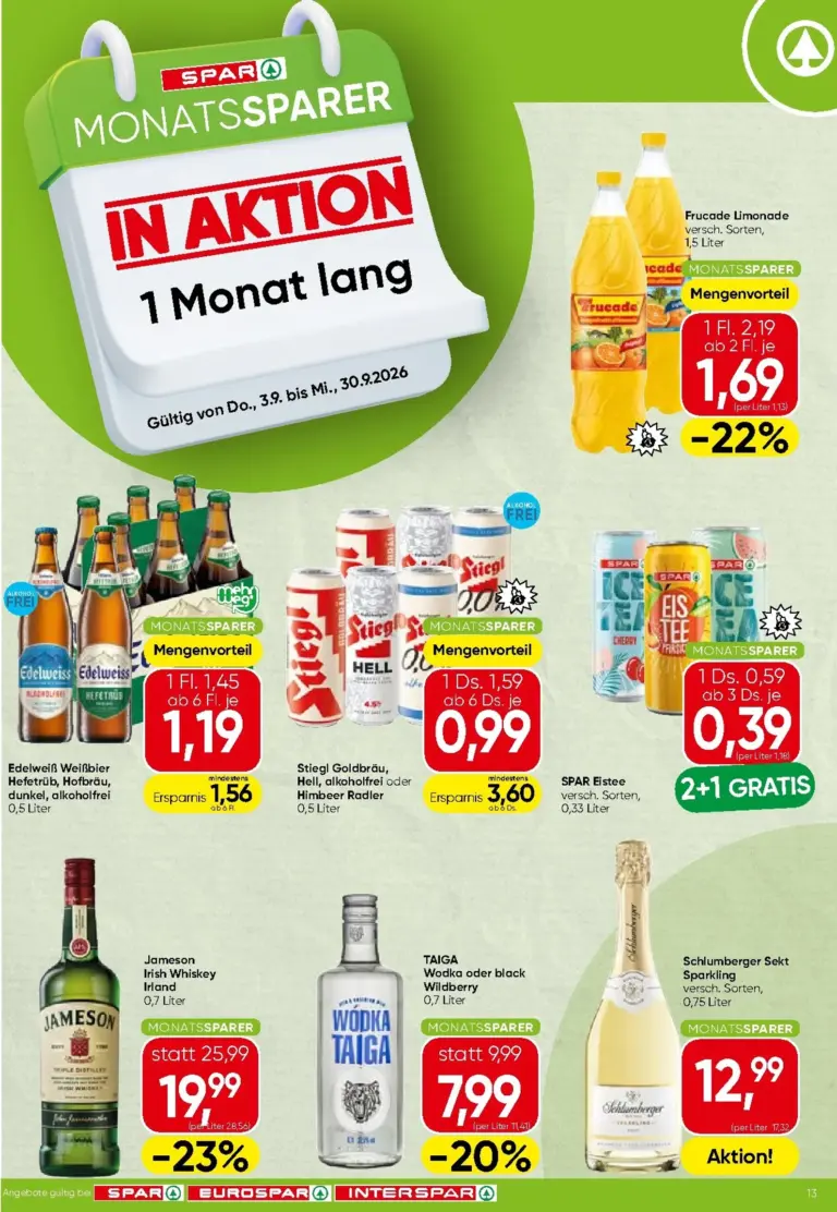 Spar Flugblatt ab 03.09.2026