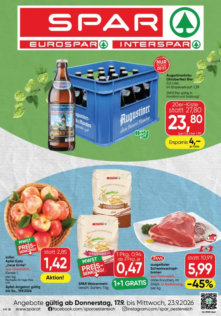 Spar Flugblatt ab 17.09.2026