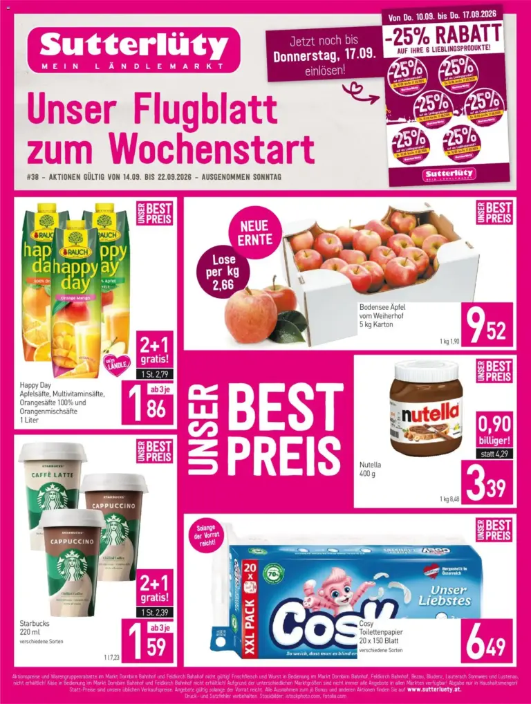 Sutterlüty Flugblatt ab 14.09.2026