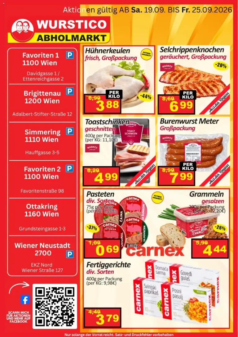 Wurstico Abholmarkt Flugblatt ab 19.09.2026