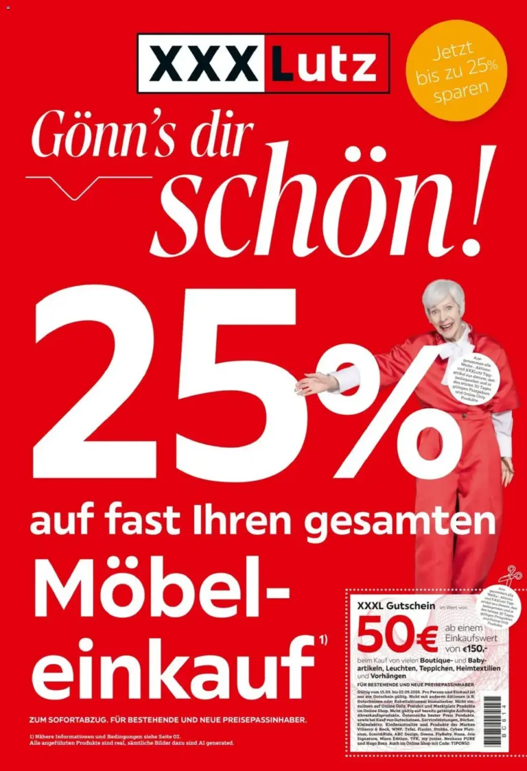 XXXLutz Flugblatt ab 15.09.2026