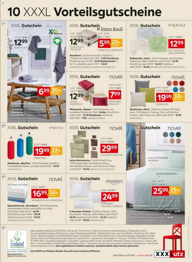 XXXLutz Flugblatt ab 15.09.2026